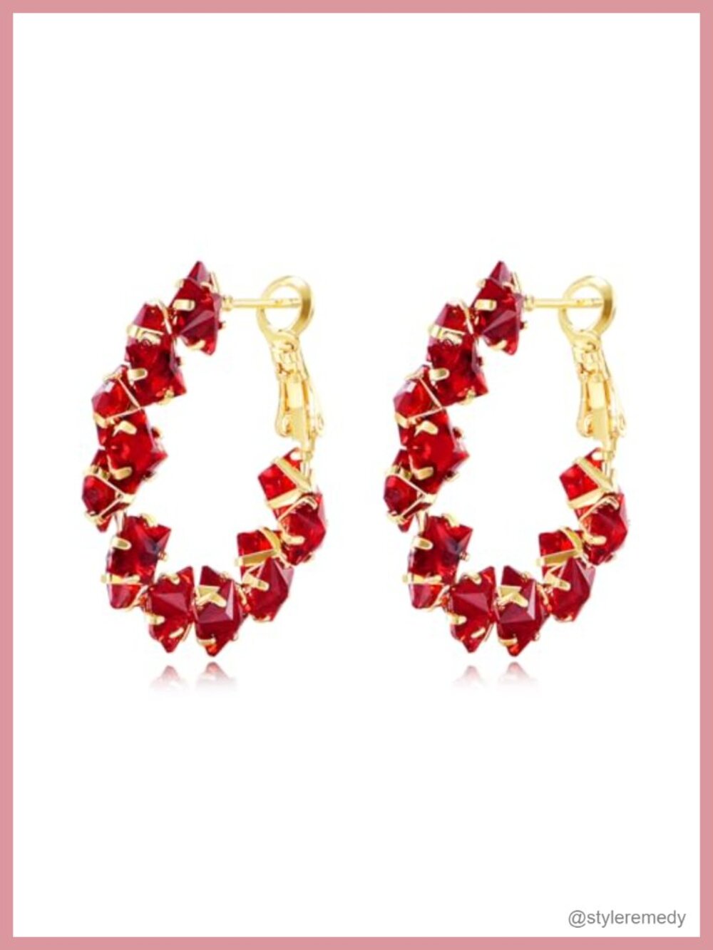 14K Gold Plated Hoop Earrings Chunky Statement Hypoallergenic Women's Jewelry